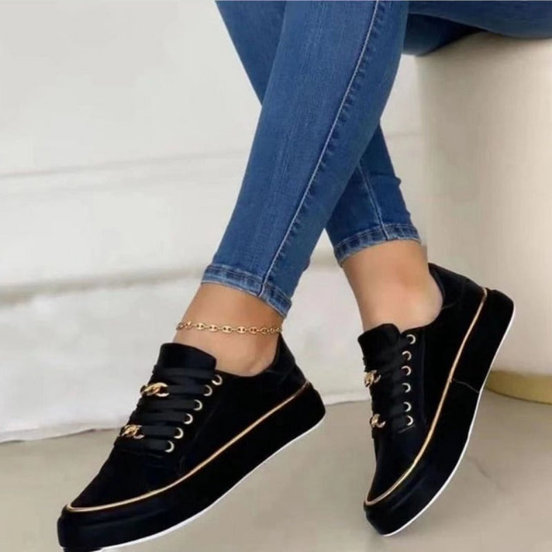 Women's Shoes with Gold Accents