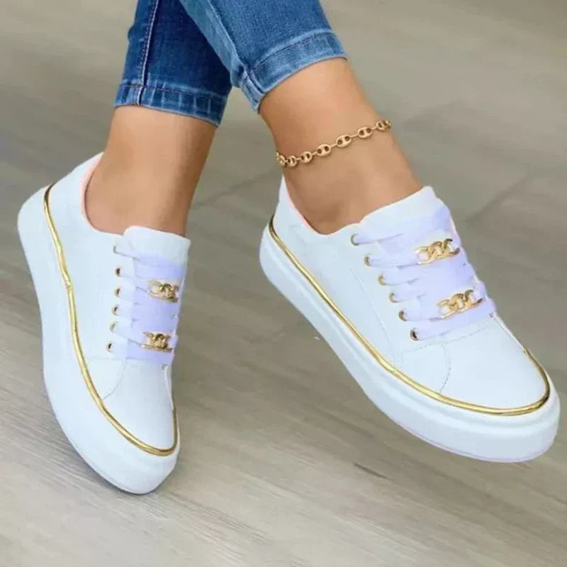 Women's Shoes with Gold Accents