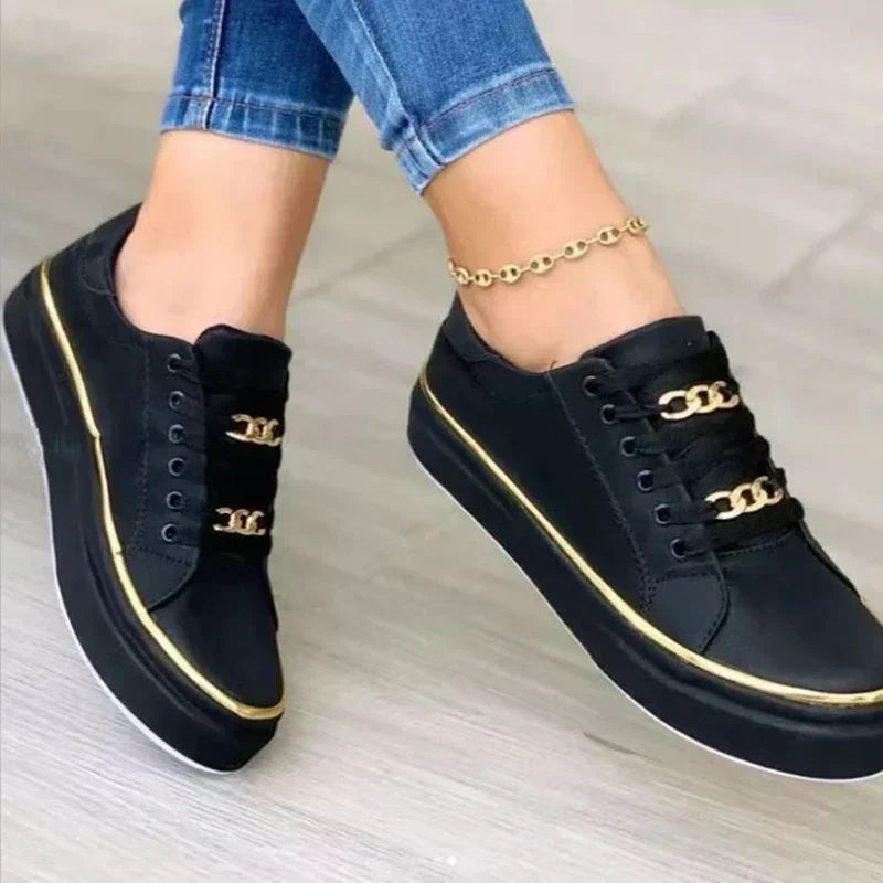 Women's Shoes with Gold Accents