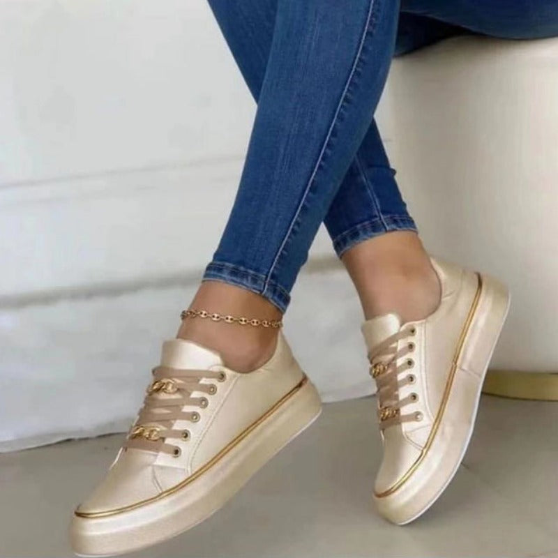 Women's Shoes with Gold Accents