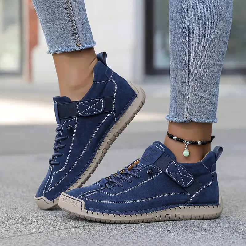 Women's Breathable Leather Slip-On Sneakers