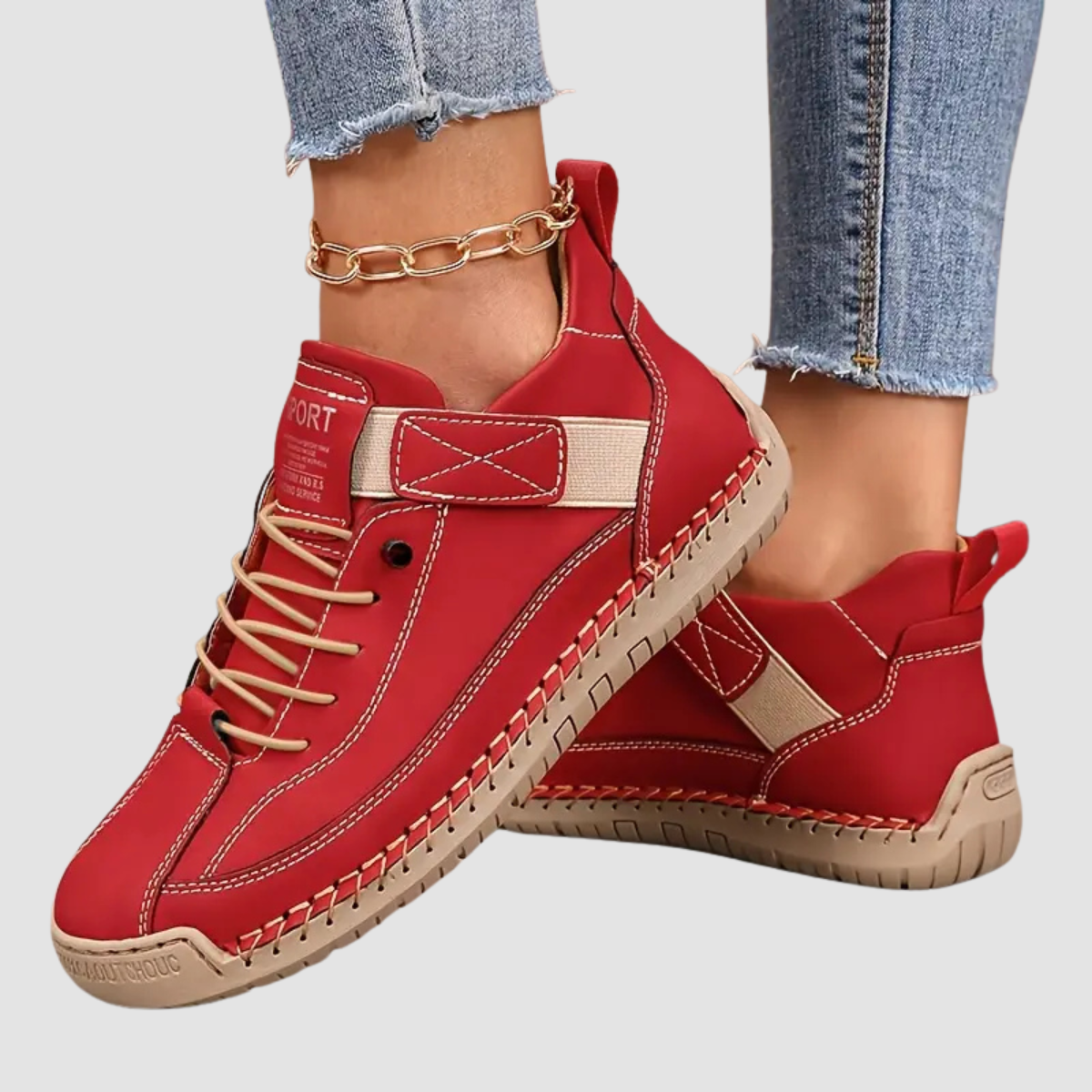 Women's Breathable Leather Slip-On Sneakers