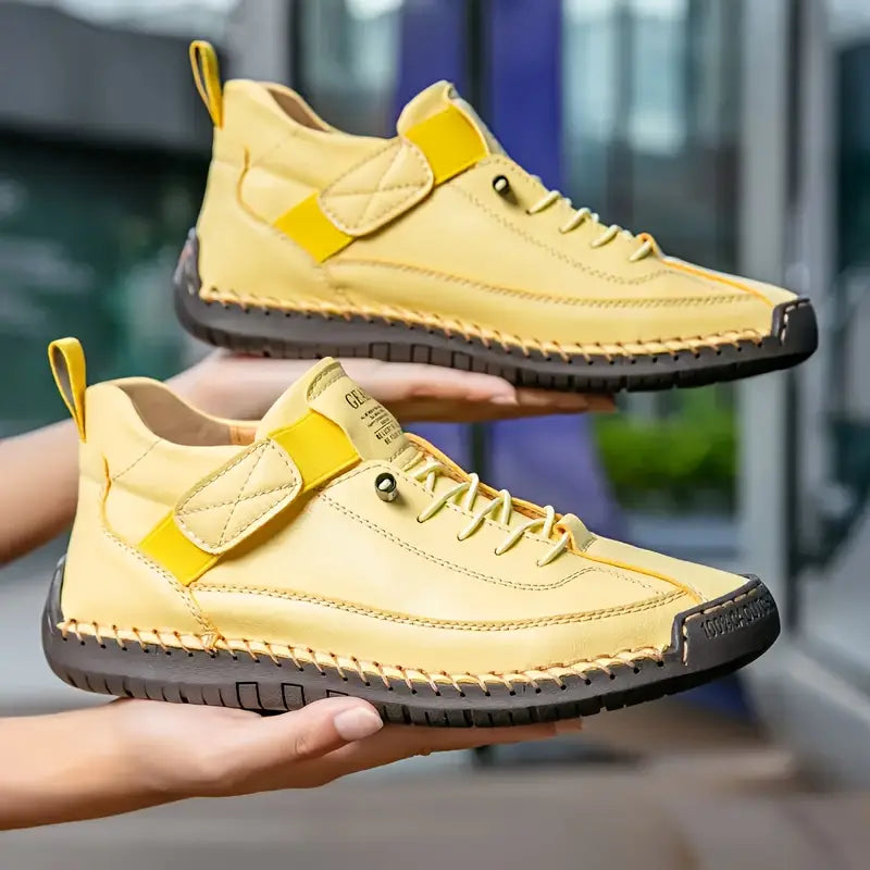 Women's Breathable Leather Slip-On Sneakers